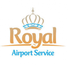 Royal Airport Service logo text with crown